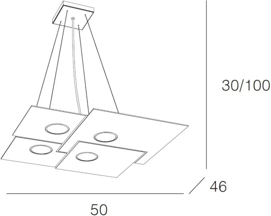 scheda sosp plate 4 luci
