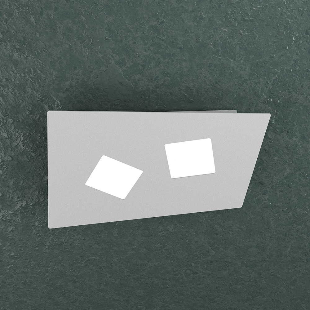 plaf 2 luci note grigio