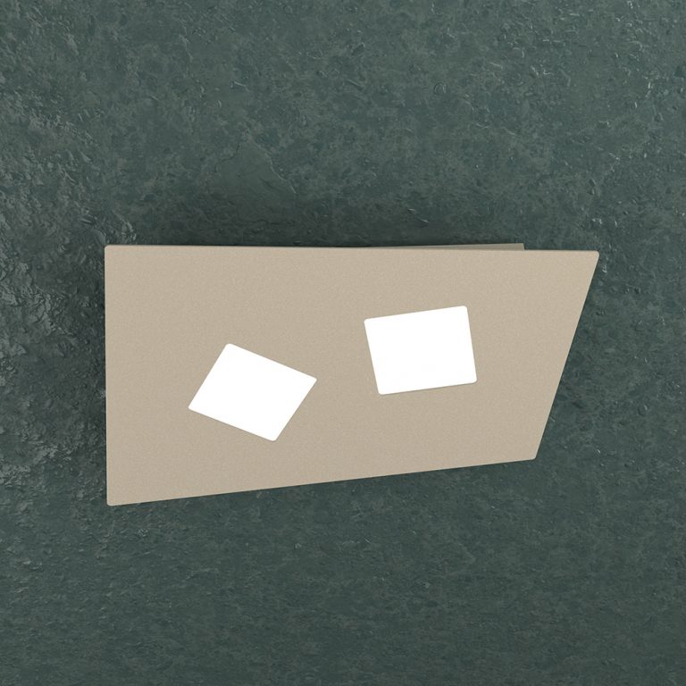 plaf 2 luci note sabbia