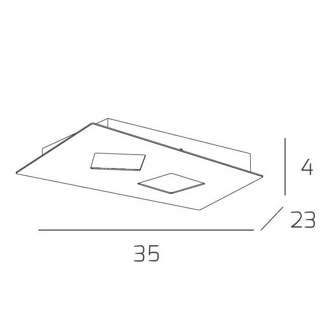 plaf note scheda 2 luci