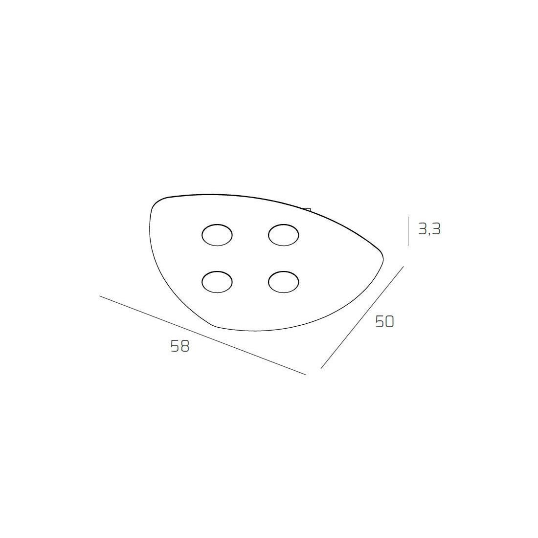 plaf shape 4 luci scheda