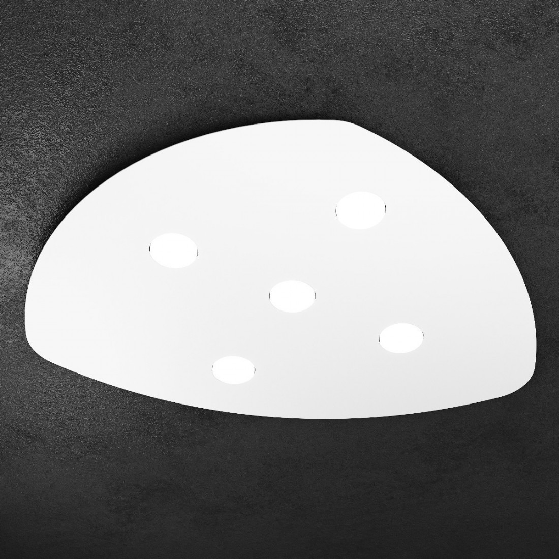 plaf shape 5 luci bianco