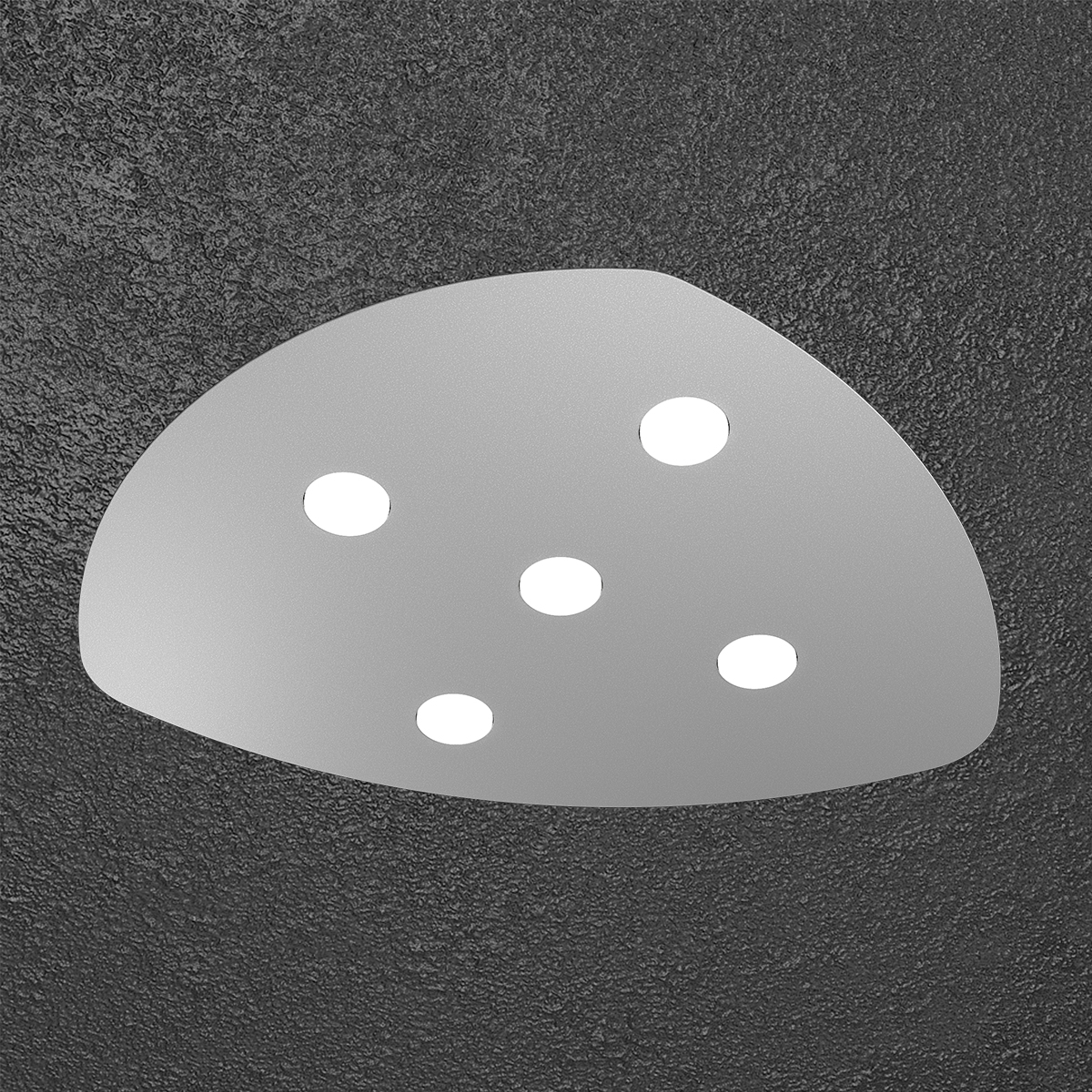 plaf shape 5 luci grigio