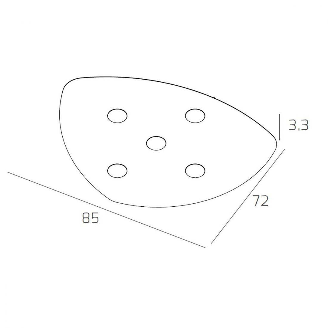 plaf shape 5 luci scheda