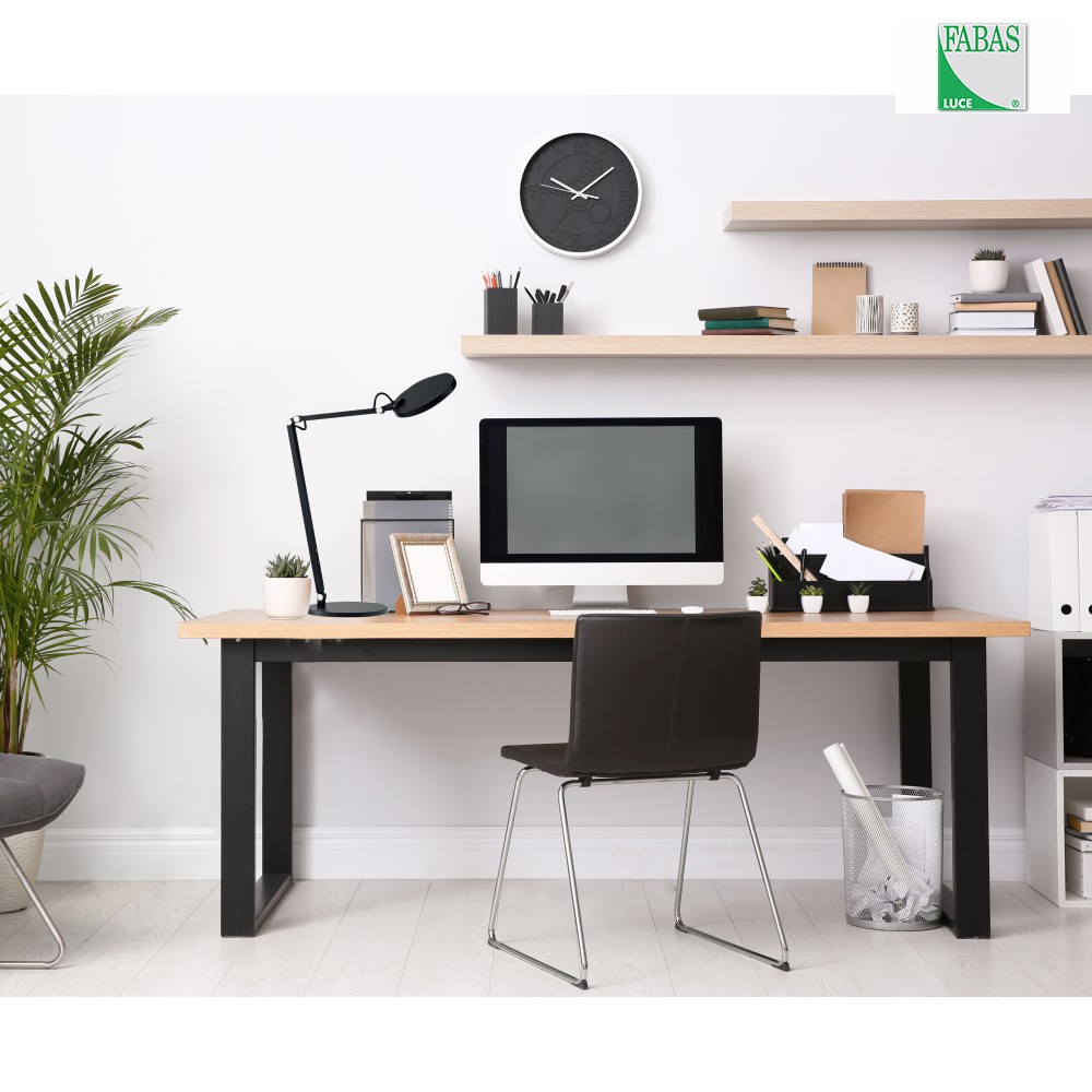 Modern computer on table in office interior. Stylish workplace