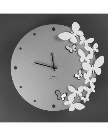 orologio-da-parete-farfalle-3d-in-danza-argento-bianco