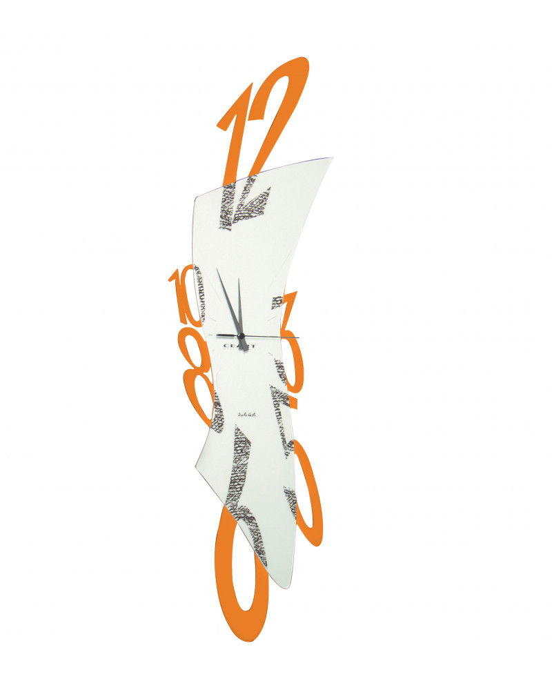 orologio-da-parete-isola-in-metallo-arancio