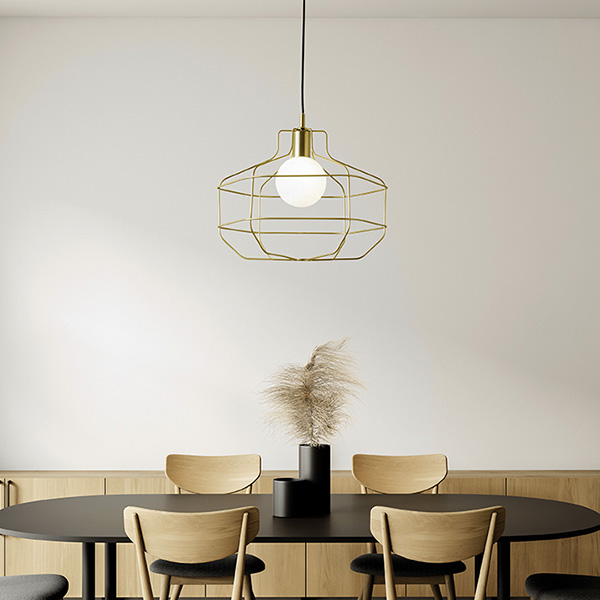 White dining room interior, close up